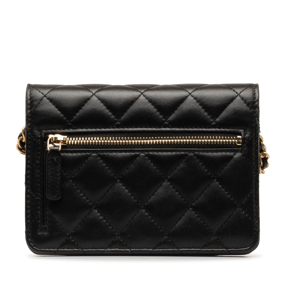 Pre-Loved Chanel Lambskin Romance Wallet On Chain - Picture 3 of 11